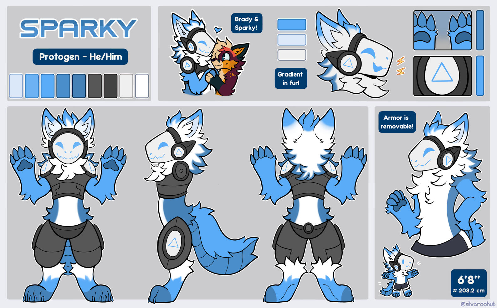 Sparky – Prix indicatif : 140 $ Prix de base (90 $) + 4 halfbody supp. (40 $) = 130 $